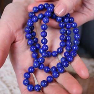 💙 Gemisphere Lapis 💙 Lazuli Harmonizing Heart and Mind 8mm 25" Necklace!